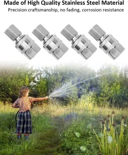 Miniatura 4 de NPT - Kit de conector rápido macho y hembra de acero inoxidable de 3/8 pulgadas, adaptadores de lavadora a presión, conector rápido, rosca interna