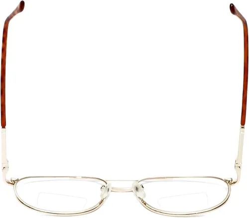 Miniatura 6 de Calabria 1110CB Metal Pilot - Gafas de lectura bifocales para hombre y mujer, diseño vintage bifocal, lentes de moda clásicas elegantes