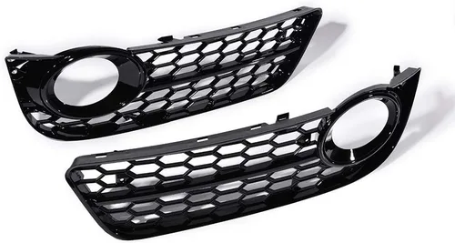 Miniatura 5 de Rejillas de malla de nido de abeja negro brillante para cubierta de luz antiniebla compatible con Audi 08-11 A5 Coupe Sportback 09-11 A5 Cabriolet