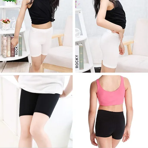 Miniatura 2 de Pantalones cortos de baile para debajo del vestido, paquete de 6 pantalones cortos de ciclismo para niñas, pantalones cortos negros debajo