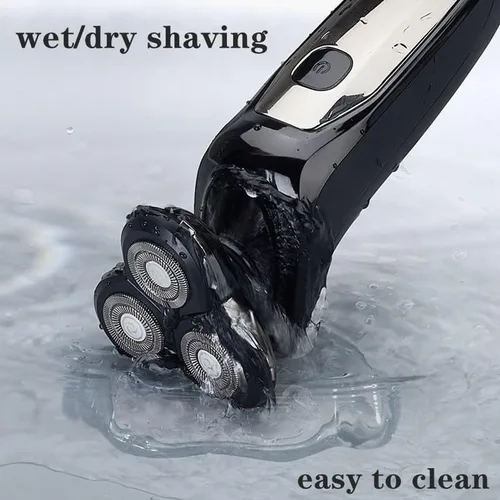 Miniatura 2 de Afeitadoras eléctricas para hombres, pantalla LCD, impermeable, afeitadora eléctrica para hombres, barba seca y húmeda, afeitadora facial recargable