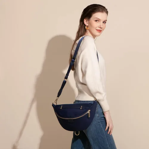 Miniatura 4 de AOCINA Riñonera para mujeres y hombres, bolsa cruzada de moda, con 5 bolsillos con cremallera para Disney, viajes, senderismo, ciclismo, correr