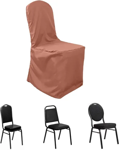 Miniatura 13 de Balsa Circle 10 fundas de poliéster negro para sillas de banquetes para fiestas, bodas, ropa de cama, decoración, comedor, ceremonia, recepción
