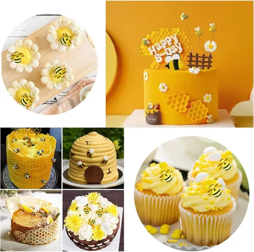 Miniatura 9 de ZiXiang Bumble Bee - Molde de silicona para fondant, moldes de colmena de abeja, moldes de chocolate para cupcakes, decoración de pasteles