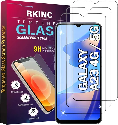 Miniatura 30 de RKINC Protector de pantalla [paquete de 4] para Samsung Galaxy A12 / Galaxy A02S / A12 Nacho, protector de pantalla de vidrio templado, 0.013 in