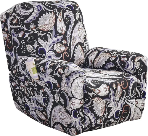 Fundas elásticas para sillas reclinables, 4 piezas, estampado Lazyboy, funda de elastano suave para silla reclinable, protector de muebles con