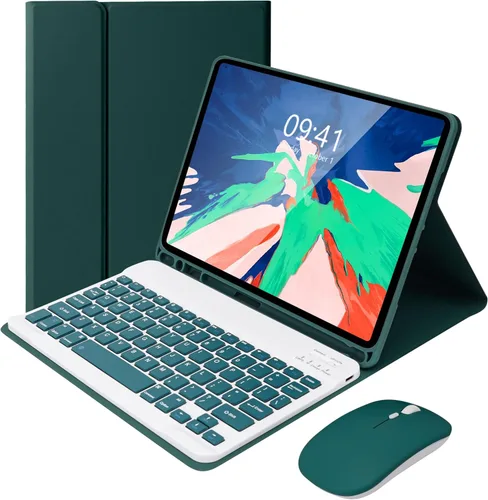 Miniatura 17 de SOPPY Funda con teclado Bluetooth y mouse para iPad de 11ª generación (A16) de 11 pulgadas 2025, 10ª generación de 10.9 pulgadas 2022, funda Azul