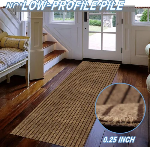 Miniatura 4 de FREADEM Alfombras de pasillo de 3' x 9' para interior/exterior, alfombras de área con respaldo de goma antideslizante para pasillo, balcón, garaje