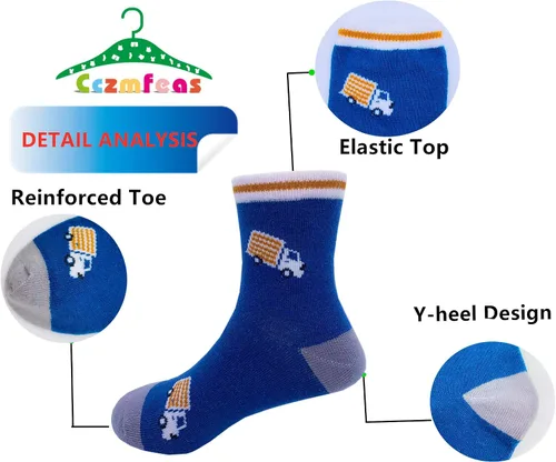 Miniatura 2 de Calcetines deportivos para niños, diseño de dinosaurios, 10 pares