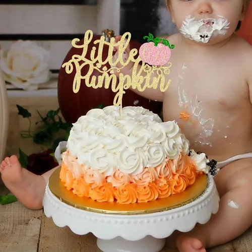 Miniatura 7 de Gyufise Decoración para pastel de calabaza pequeña, decoración de pastel de calabaza, baby shower, decoración para tartas temáticas de otoño, baby