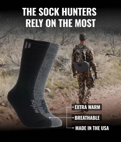 Miniatura 6 de HOLLOW Calcetines para botas de alpaca para hombres y mujeres, caza, senderismo, ciclismo, al aire libre, diseñados para comodidad y rendimiento