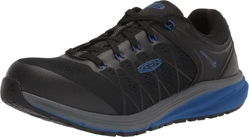 KEEN Utility Zapatillas de trabajo industriales Vista Energy de baja altura con punta compuesta para hombre, negro, azul (Nautical BlueBlack), 10