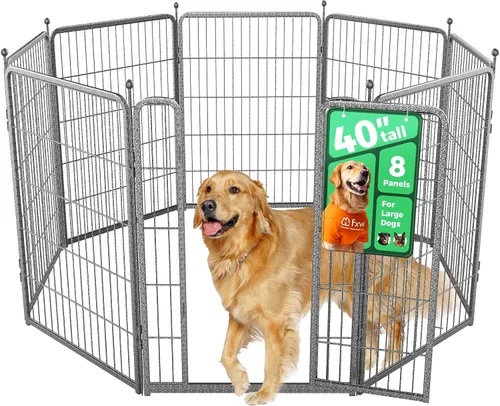 Miniatura 14 de FXW Aster - Corralito para perros diseñado para patio, 32 pulgadas, 16 paneles