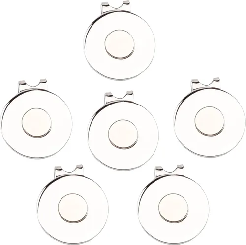 Miniatura 6 de Clips magnéticos para sombrero de golf, soporte de marcador de bola para guantes de golf, sombreros, bolsas, gorras, cinturón de visera Plateado_3PCS