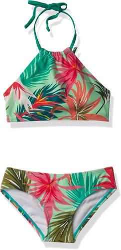 Miniatura 34 de Kanu Surf Mahina bikini halter de 2 piezas para niñas, traje de baño para playa mahina azul