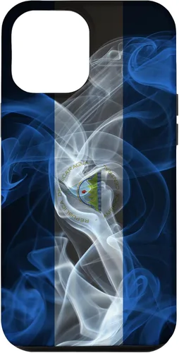 Miniatura 24 de iPhone 13 Pro Max Smoky Nicaragua Flag - Funda de orgullo nicaragüense estilo humo