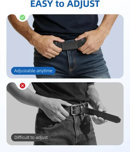 Miniatura 5 de WONDAY Paquete de 2 cinturones de trinquete para hombre, cinturones de nailon con hebilla de liberación rápida para golf, trabajo, uso táctico casual