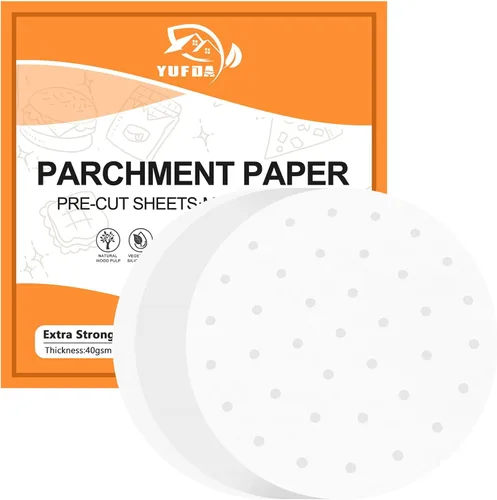 Miniatura 14 de 150 piezas de papel pergamino antiadherente de 8 pulgadas, papel pergamino redondo precortado para prensa de tortillas, molde para pasteles
