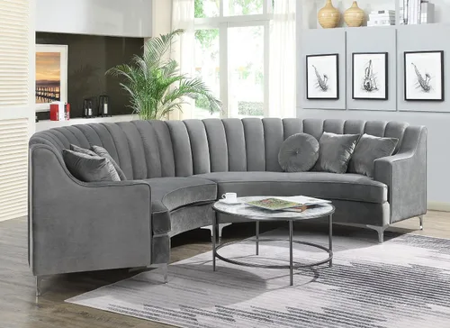 Miniatura 23 de Legend Vansen L - Sofá de terciopelo semicírculo de 141.34 pulgadas, sofá modular curvado de gran tamaño para sala de estar, oficina, apartamento