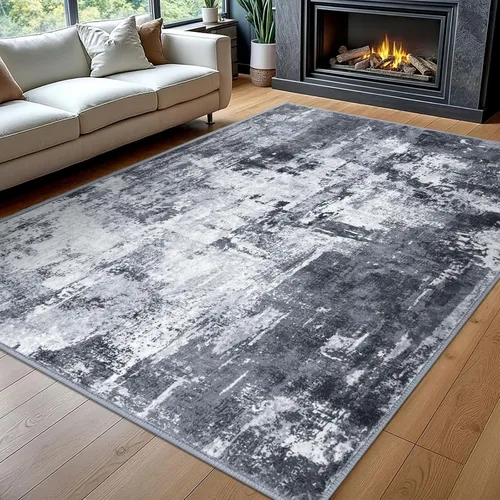 Miniatura 125 de KOZYFLY – Alfombra de pasillo moderna y lavable de diseño abstracto verde, 2 x 5 pies, antideslizante, suave y de pelo corto, ideal para cocina