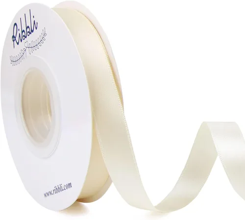 Miniatura 55 de Ribbli - Cinta de satén de doble cara dorada, 1 pulgada x 25 yardas, uso para ramo de lazos, envoltura de regalos, decoración de boda Dorado