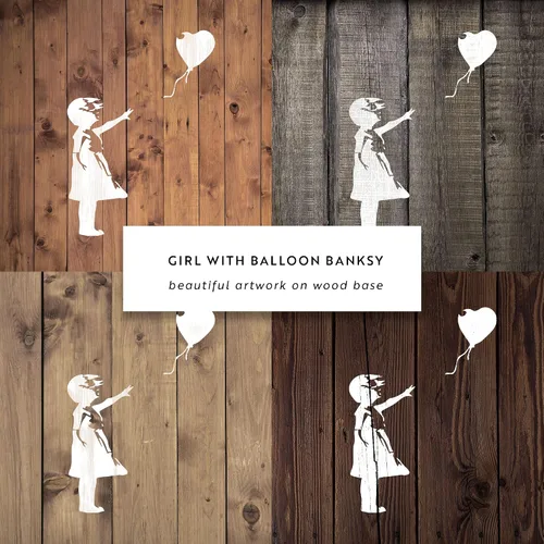 Miniatura 8 de Banksy Balloon Girl - Lienzo artístico, plantilla de graffiti