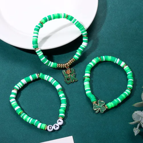 Miniatura 200 de Surfer Heishi - Pulseras apilables para mujer, apilables, de vinilo arcoíris, disco de arcilla, pulseras elásticas para la amistad, joyería bohemia
