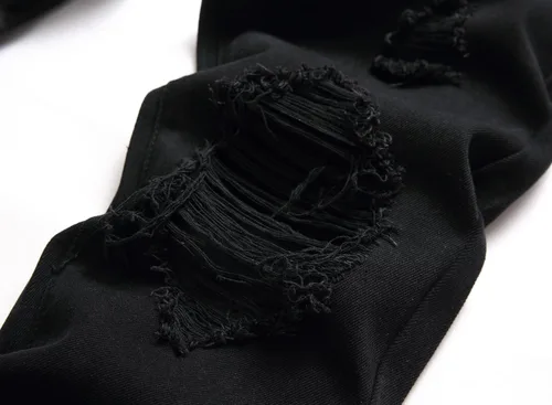 Miniatura 4 de OIIIO Pantalón vaquero de pierna recta rasgados para hombre