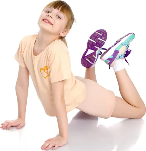 Miniatura 7 de Boyiee Paquete de 8 pantalones cortos de baile para niñas, pantalones cortos de ciclismo para danza, gimnasia, yoga, seguridad activa debajo