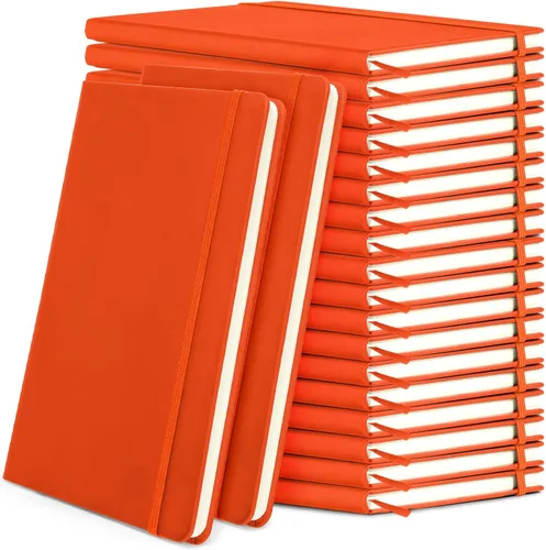 Miniatura 9 de Honoson 20 Pack Lined Journal Notebooks A5 Hardcover Executive Notebook 5.5" x 8.3" PU Leather Wide Ruled Journals Bulk with Elastic Band for Home