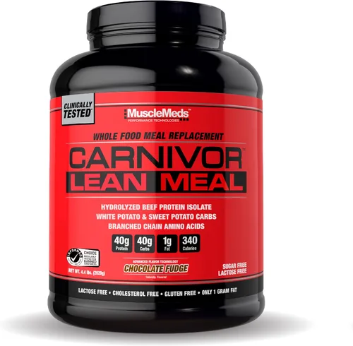 MuscleMeds CARNIVOR - Batido de reemplazo de comida entera, MRE, aislado de proteína de res, patata blanca, batata, 1.41 onzas de proteína, 1.41