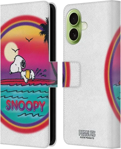 Miniatura 55 de Head Case Designs Funda de piel con licencia oficial de Peanuts Beach Surf Snoopy Boardwalk Airbrush compatible con Apple iPhone 11