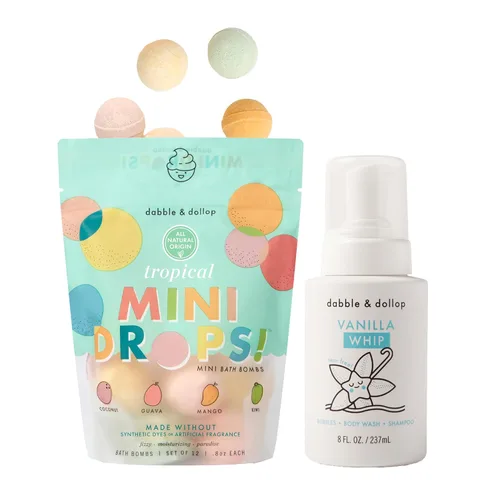 Miniatura 16 de Dabble & Dollop Mini bombas de baño, aromas de fruta fresca, origen natural, aromas mezclables, ingredientes limpios, sin tintes sintéticos, bombas