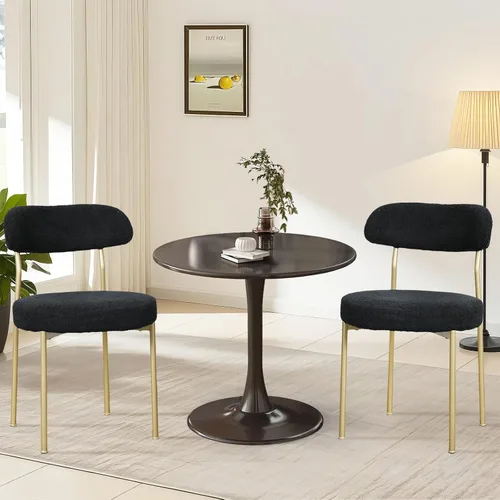 Miniatura 14 de Juego de 6 Sillas de Comedor Tapizadas de Terciopelo, Sillas Laterales de Cocina de Estilo Moderno con Ribete de Tachuelas y Patas de Madera, Anillo