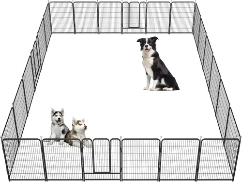 Miniatura 8 de Corralito para perros, 24/32/40 pulgadas de altura en resistente, valla plegable para interiores y exteriores, corralito portátil para mascotas