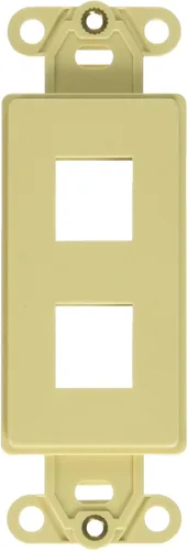 Miniatura 25 de C2G 03721 Placa de pared Keystone de dos puertos, color blanco