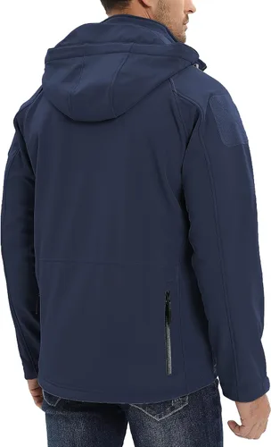Miniatura 6 de TACVASEN Special Ops - Chaqueta táctica para hombre, resistente al agua, softshell y desmontable, con capucha
