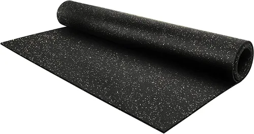 Miniatura 22 de Rollo de piso de goma resistente de 1/4" de espesor de Floor Inc Tapetes de piso de goma reciclada flexibles para gimnasio en casa Tapete