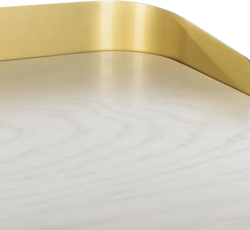 Miniatura 5 de Safavieh Escritorio moderno de 1 cajón blanco lavado y dorado Blanco lavado / dorado