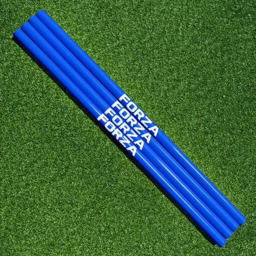 FORZA Agility Poles & Clips | Create Your Own Hurdles - 8 Color Options Azul (Electric Blue)