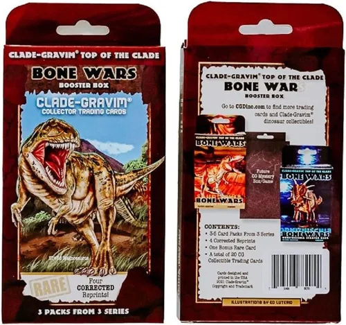 Miniatura 6 de CLADE-GRAVIM® Dinosaur Top of The Clade Bone Wars Booster Box Coleccionista Tarjetas de intercambio educativas 20 CGTC incluyendo 1 raro para niños