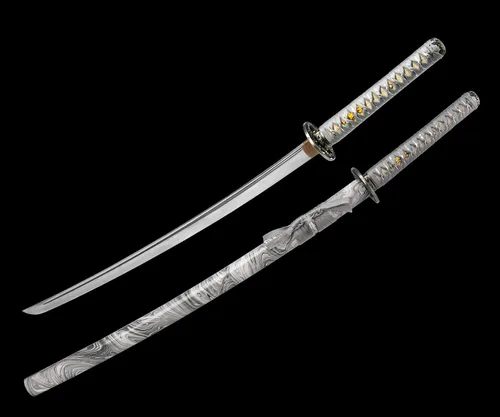 Miniatura 3 de Espada samurái real forjada a mano con acero T10 templado con arcilla, espada Katana de espiga completa afilada, 41 pulgadas
