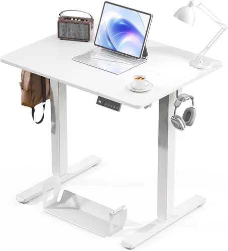 Miniatura 16 de Kingant Escritorio de pie con altura ajustable pequeño, escritorios eléctricos de pie [32 x 24 pulgadas] - Escritorios ergonómicos de pie y sentado