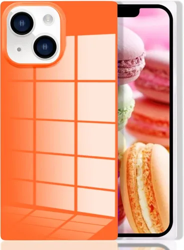 Miniatura 25 de Compatible con Neon Phone Rectangle iPhone 14 Funda para mujer, diseño de lujo de fluorescencia brillante, flexible, suave, delgada, de gel de goma