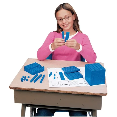 Miniatura 4 de ETA hand2mind Juego para clase de bloques base de diez interlox, 644 piezas