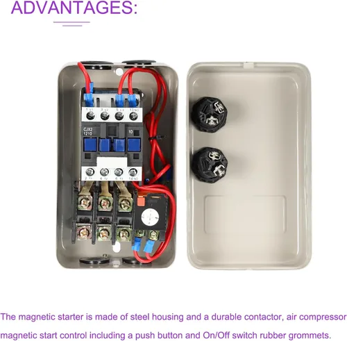 Miniatura 4 de DMiotech 220V 240V 5.5KW Motor eléctrico magnético Control de arranque de Voltios monofásicos trifásicos Interruptores industriales para compresores