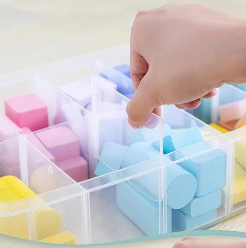 Miniatura 4 de Sooyee - Caja de almacenamiento de 3 capas para cosas y manualidades con 30 compartimentos ajustables para organizar cinta Washi, accesorios