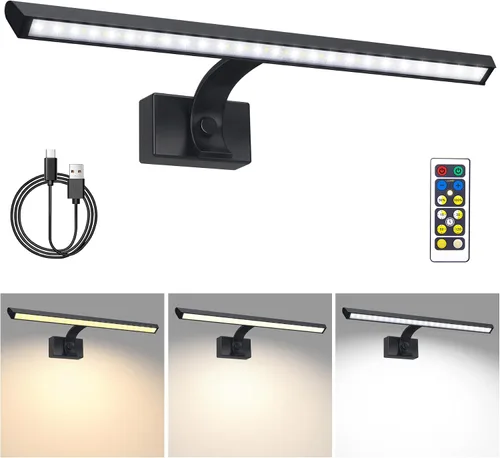 Miniatura 10 de BIGMONAT Luz de imagen recargable por USB, luz LED inalámbrica con control remoto, luz de pintura giratoria, cabezal de 3 modos de iluminación