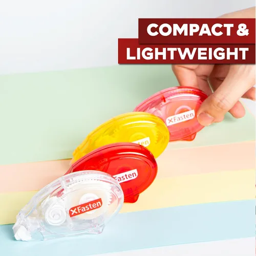 Miniatura 7 de XFasten Cinta adhesiva de doble cara para álbumes de recortes, 0.315 in x 30 pies, paquete de 8 unidades de cinta adhesiva multicolor, cinta