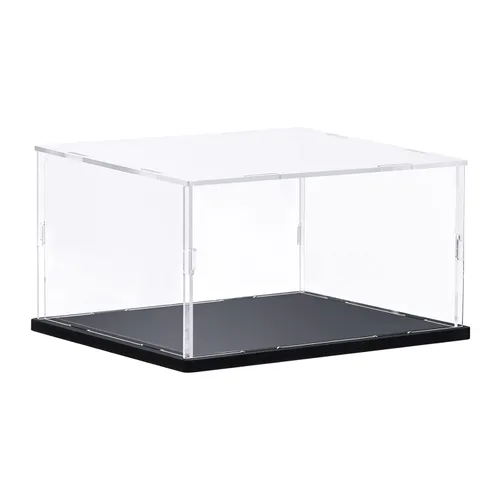 Miniatura 9 de MECCANIXITY Caja de acrílico transparente, caja transparente para ensamblar, escaparate a prueba de polvo de 9.8 x 9.8 x 15.7 pulgadas